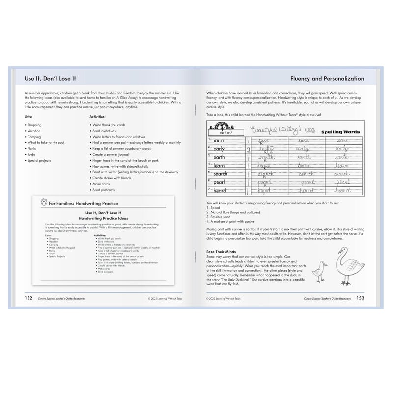 Learning Without Tears, Cursive Success Teacher's Guide, Age 9+, 4th Grade+, Handwriting Practice, School & Home, Language Arts, Tutoring, Sensory - Image 5